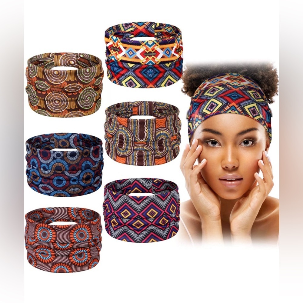 Elastic Headbands Beach Hair Accessories for Women Girls (Simple Patterns) - Picture 1 of 7